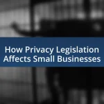 How Privacy Legislation Affects Small Businesses