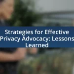 Strategies for Effective Privacy Advocacy: Lessons Learned