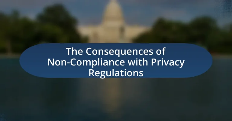 The Consequences of Non-Compliance with Privacy Regulations