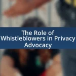 The Role of Whistleblowers in Privacy Advocacy