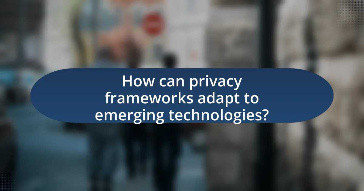 How can privacy frameworks adapt to emerging technologies?