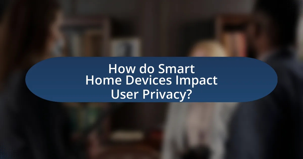How do Smart Home Devices Impact User Privacy?