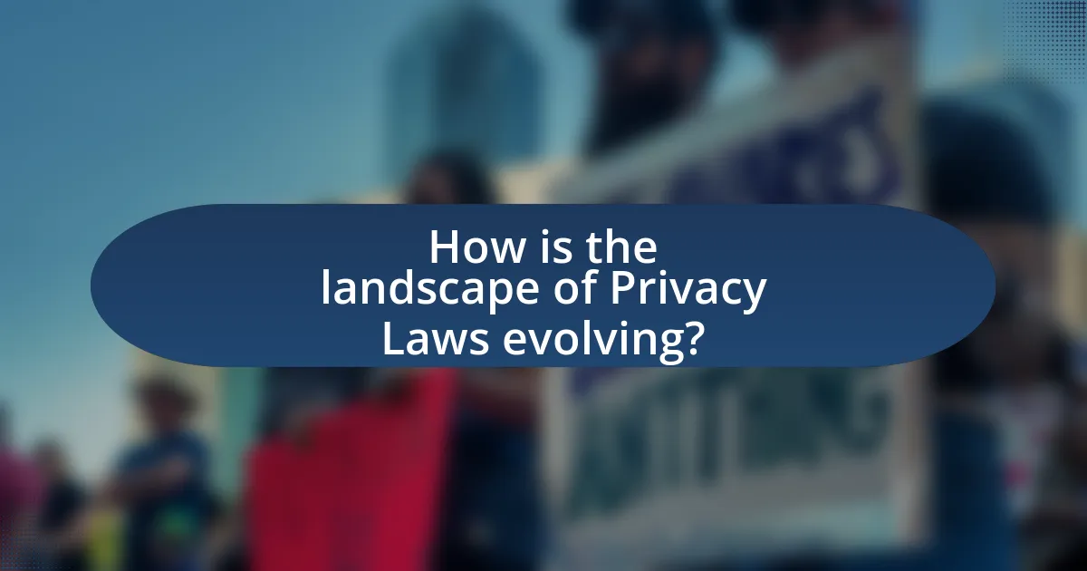 How is the landscape of Privacy Laws evolving?