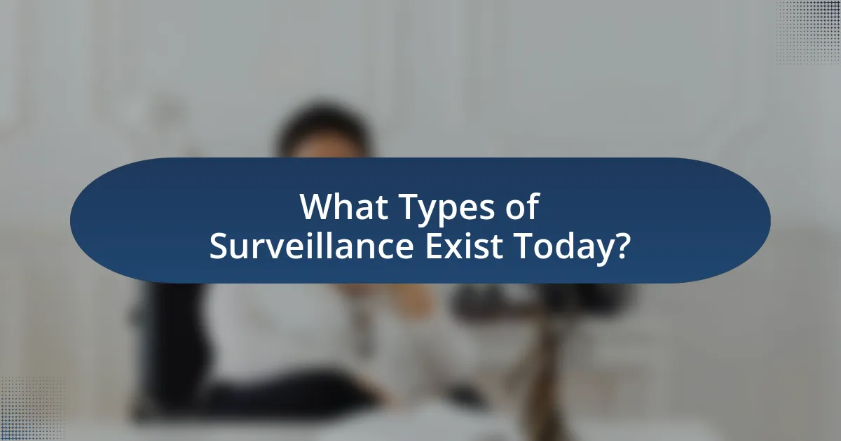 What Types of Surveillance Exist Today?