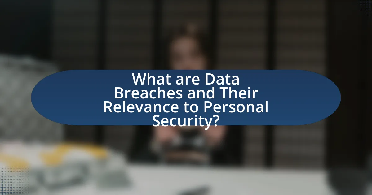 What are Data Breaches and Their Relevance to Personal Security?