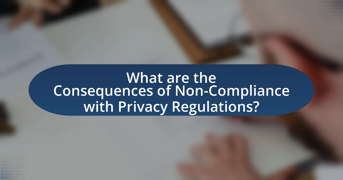 What are the Consequences of Non-Compliance with Privacy Regulations?