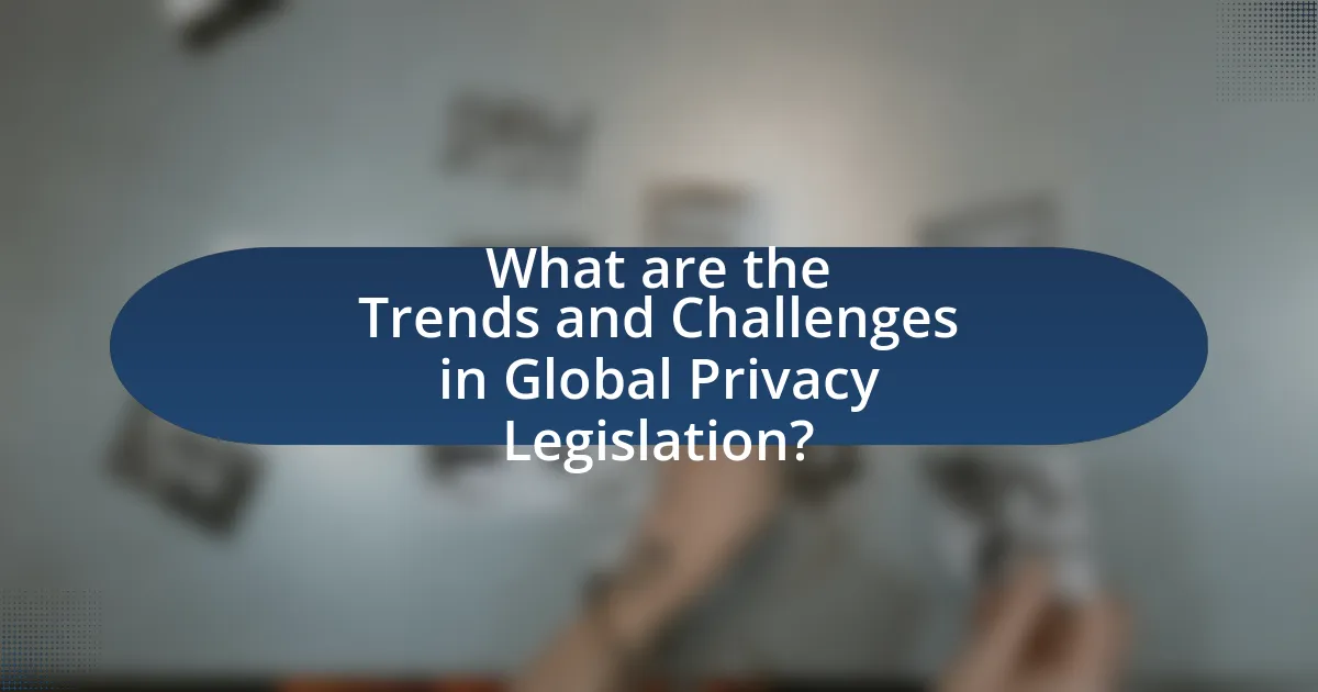 What are the Trends and Challenges in Global Privacy Legislation?