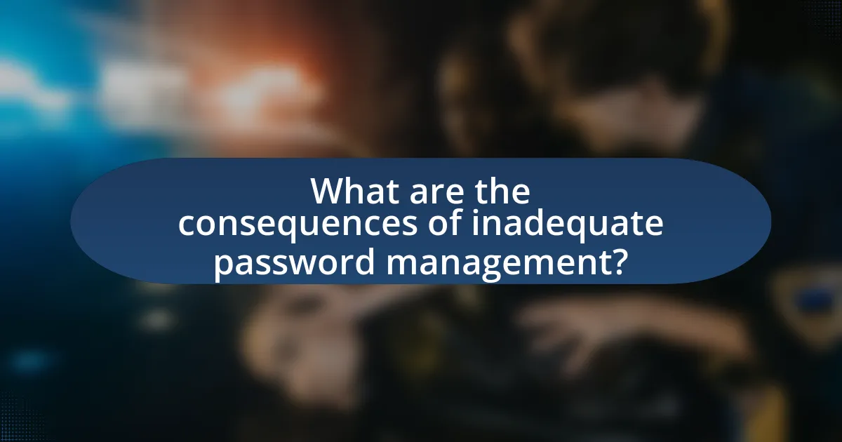 What are the consequences of inadequate password management?