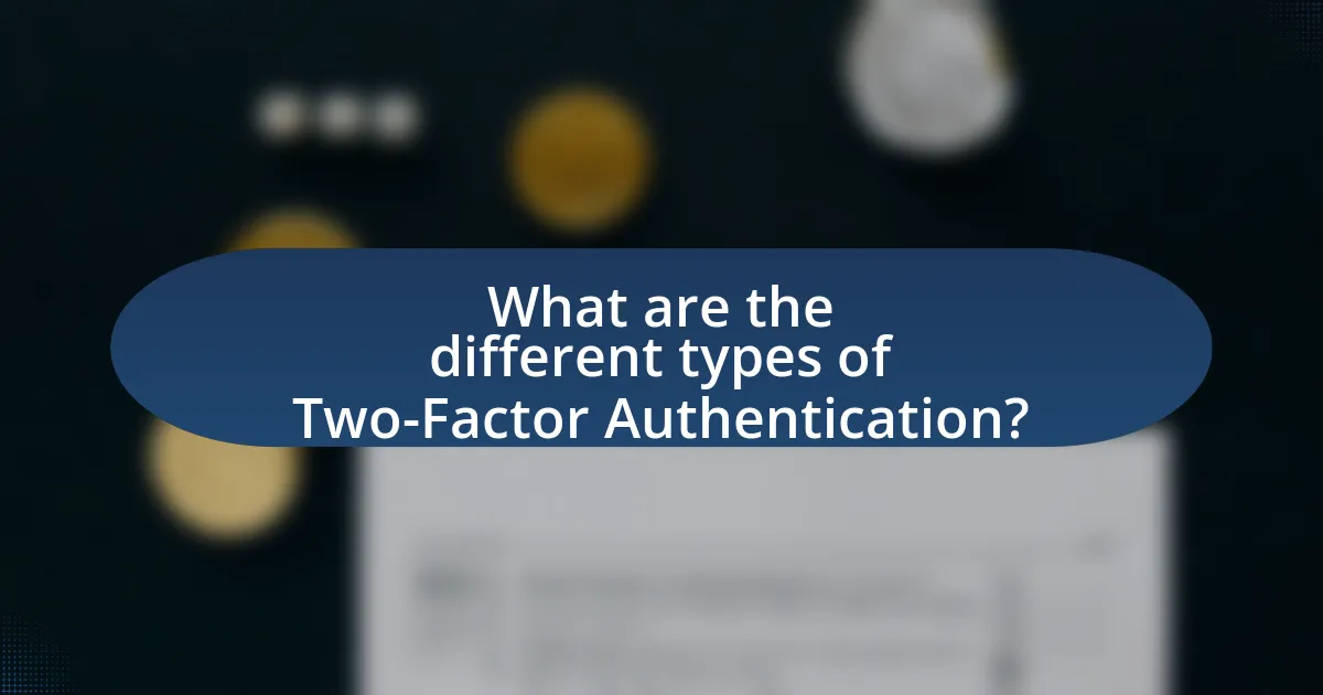 What are the different types of Two-Factor Authentication?