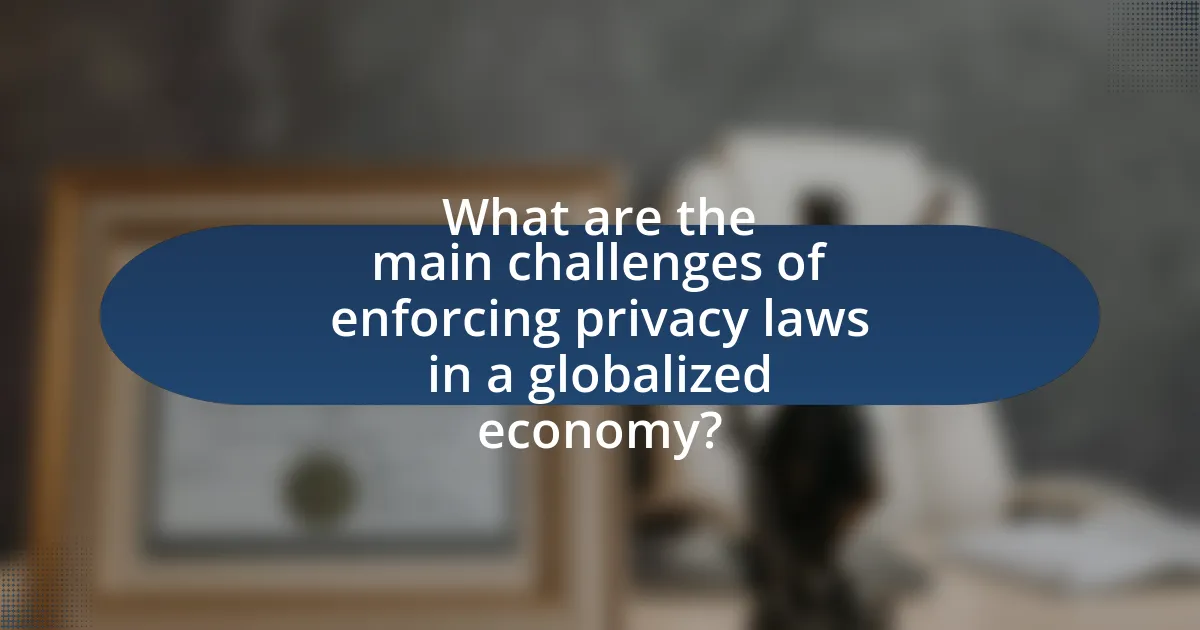 What are the main challenges of enforcing privacy laws in a globalized economy?