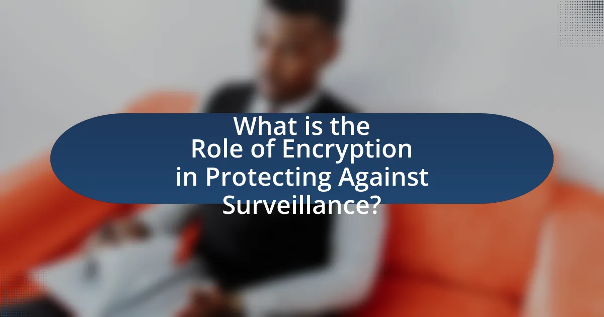 What is the Role of Encryption in Protecting Against Surveillance?